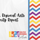 A colourful title page to the community report